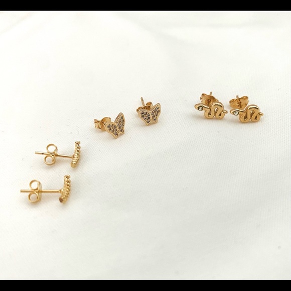 Tiny Stud Earrings - Picture 10 of 12